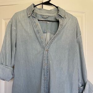 Zara denim oversized shirt NWOT